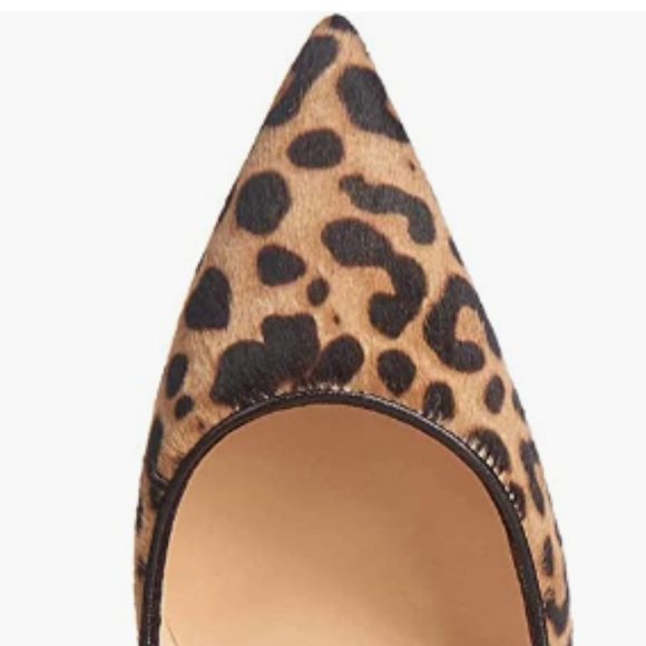 NEW FSJ Women Sexy Leopard Printed Pointy Toe High Heel Stilettos Sz 11 - Picture 5 of 10